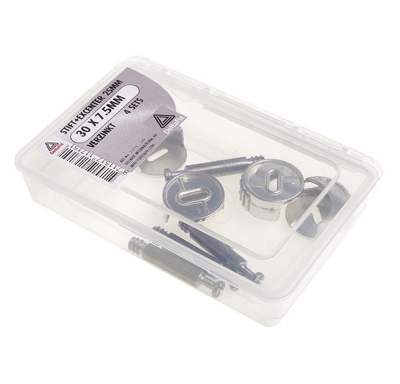 STIFT+EXCENTER 25MM 30 X 7.5MM VERZINKT 4 SETS | Mtools