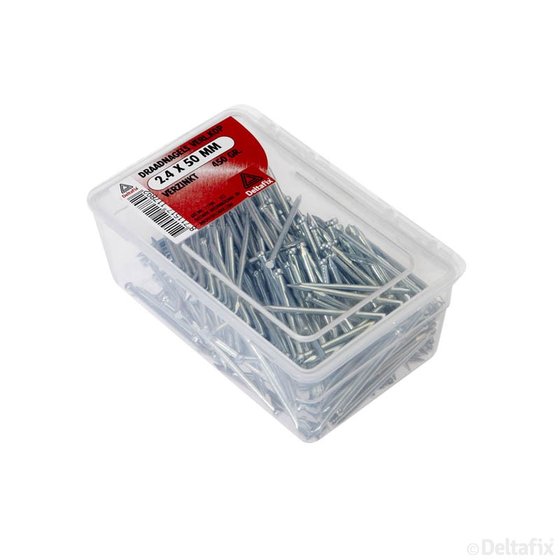 DRAADNAGELS PLATKOP VERZINKT 1.8X30 200 GR | Mtools