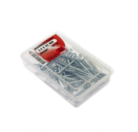 DRAADNAGELS PLATKOP VERZINKT 2.0X40 200 GR | Mtools