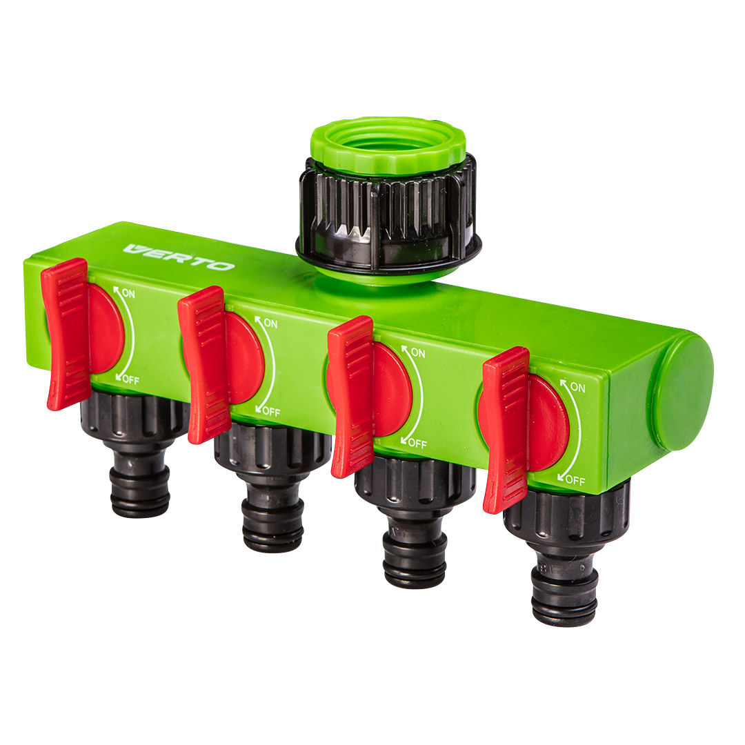 VERTO 4-voudige Tap Kraanaansluitstuk / vier weg-ventiel. | Mtools
