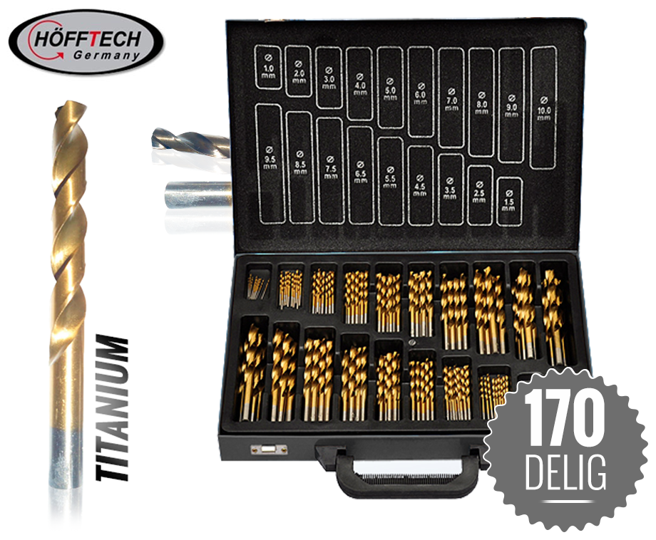 HSS Borenset 170-delig Titanium gecoat | Mtools