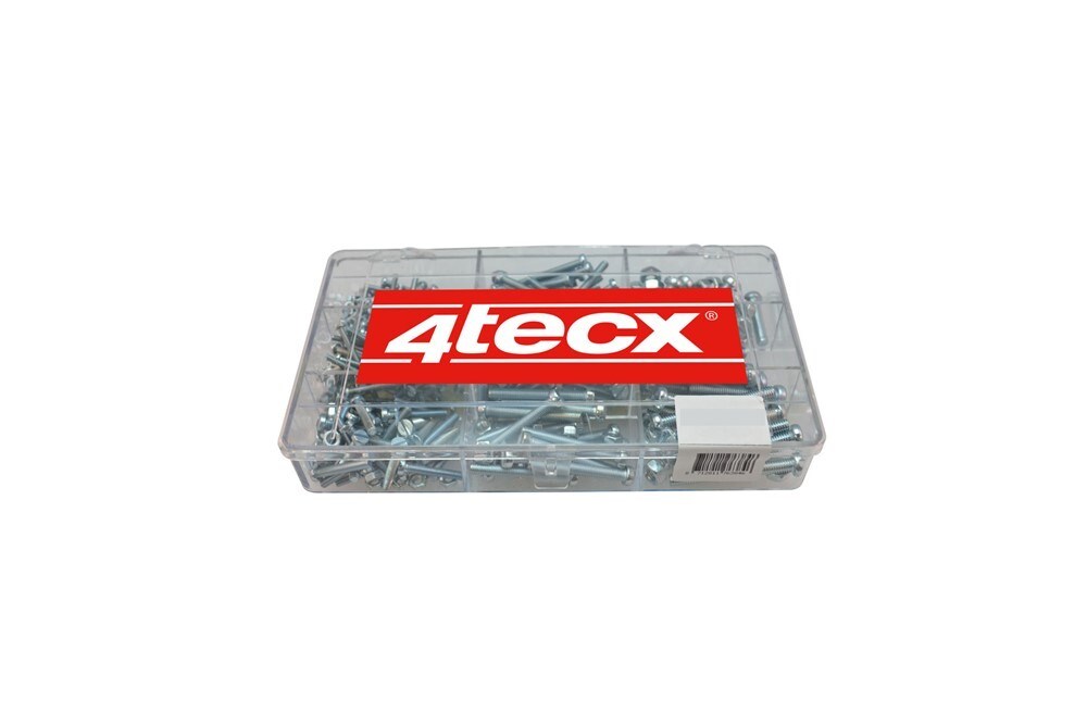 4tecx Assortiment metaalschroeven 427-delig DIN 84 verzinkt | Mtools