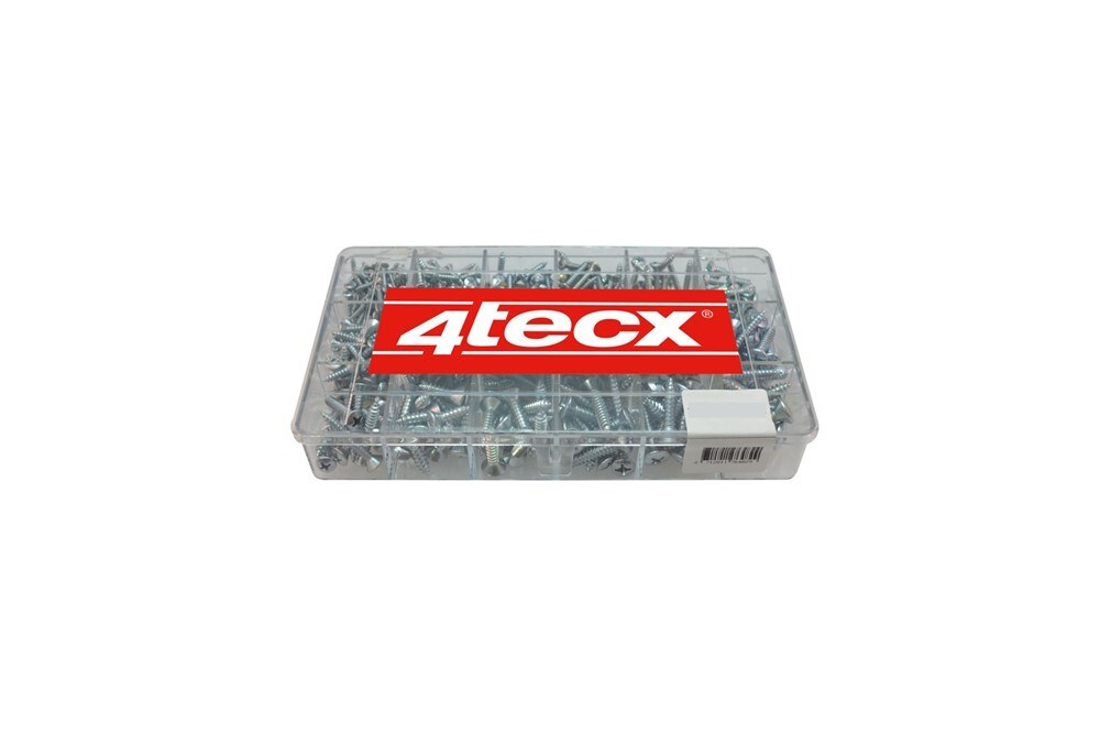4tecx Assortiment plaatschroeven lenskop Phillips 488-delig verzinkt | Mtools