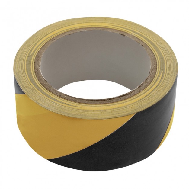 PVC VLOERMARKERINGSTAPE GL/ZW 33 M 50 MM | Mtools