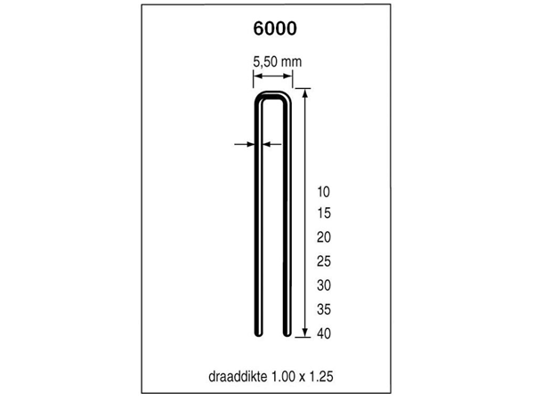 Dutack Nieten 6000 15 mm. RVS | Mtools