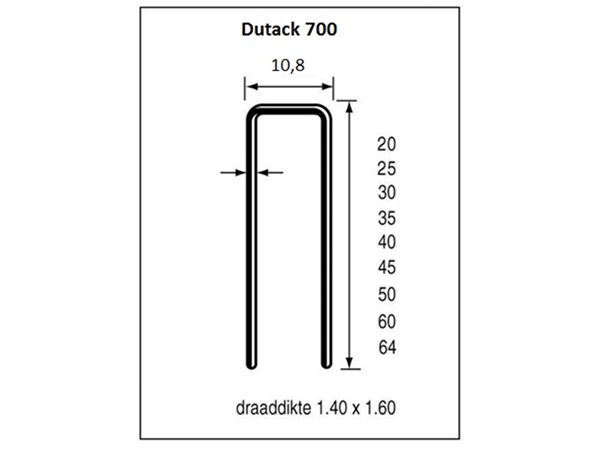 Dutack Nieten 700 20 mm. verzinkt | Mtools