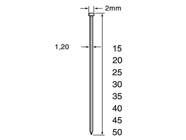 Dutack Mini Brad SKN12 30 mm. verzinkt | Mtools