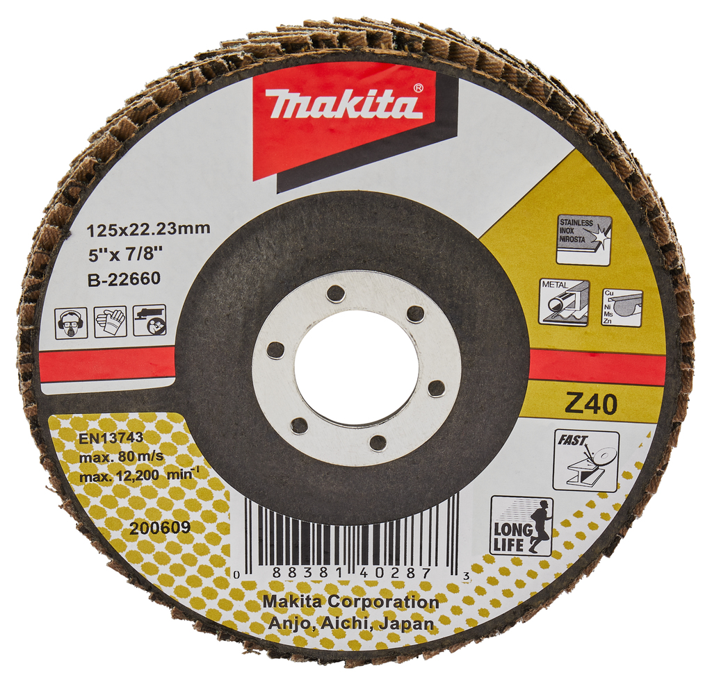 Makita B-22660 Lamellenschijf 125mm Z40 | Mtools