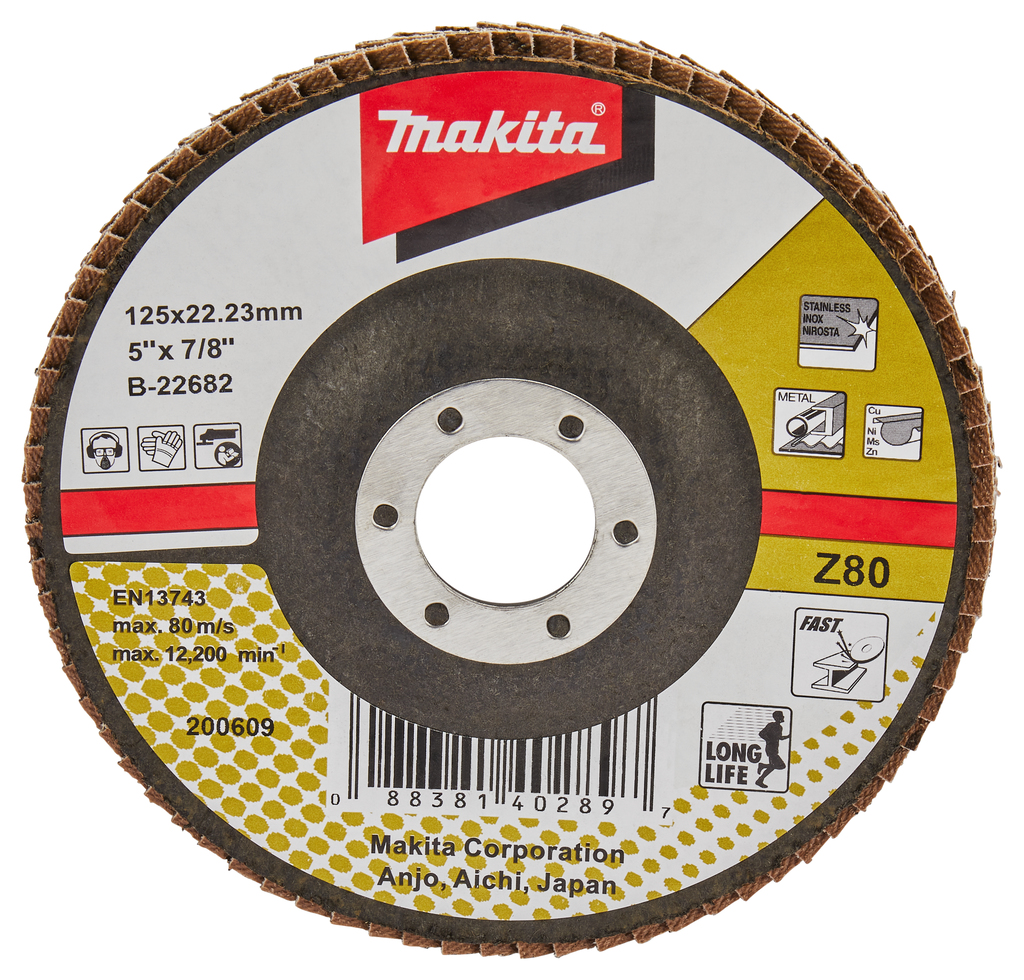 Makita B-22682 Lamellenschijf 125mm Z80 | Mtools