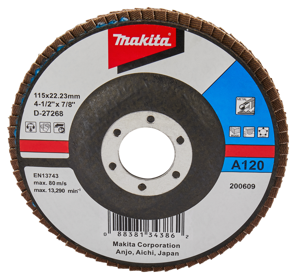 Makita D-27268 Lamellenschijf 115mm A120 | Mtools