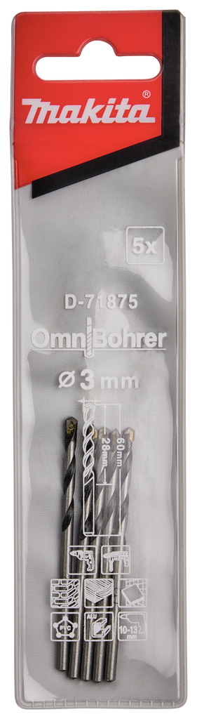 Makita D-71875 Multiboor 3x60mm | Mtools