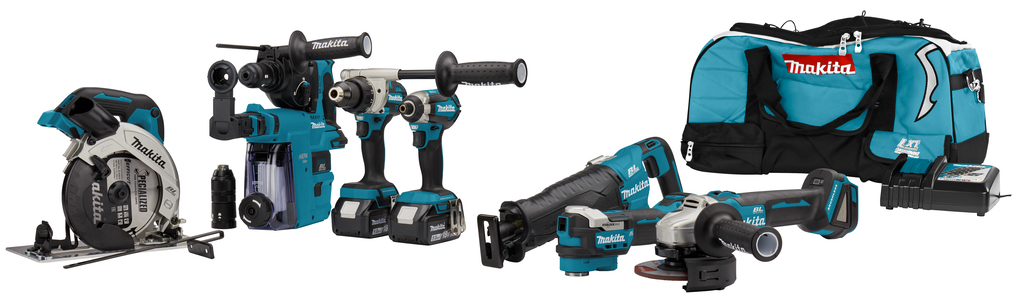 Makita DLX7020TX1 18 V Combiset voor (slag)schroeven, (klop)boren, slijpen en zagen en met multitool | Mtools met grote korting