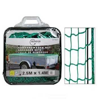 Aanhangwagennet afdeknet 2,5 x 1,4 mtr. in tas | Mtools