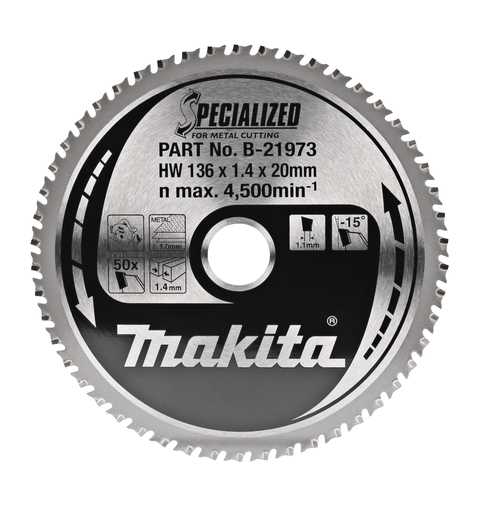 Makita B-21973 Cirkelzaagblad Dun Plaatstaal | Mtools