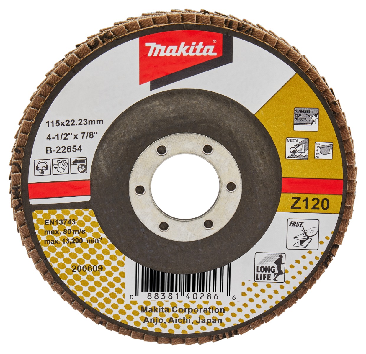 Makita B-22654 Lamellenschijf 115mm Z120 | Mtools