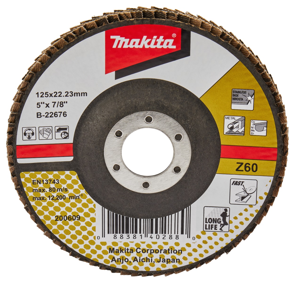 Makita B-22676 Lamellenschijf 125mm Z60 | Mtools