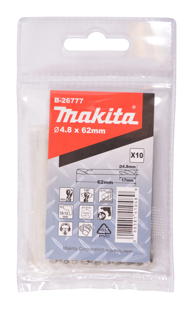 Makita B-26777 Metaalboor dubbelzijdig 4,8x62mm | Mtools | Mtools | Mtools | Mtools | Mtools