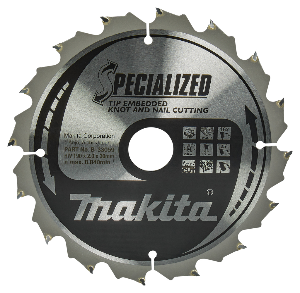 Makita B-33059 Cirkelzaagblad Hout (noest/spijker) | Mtools