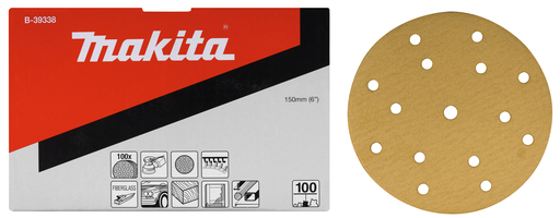 Makita B-39366 Schuurschijf 150mm K320 Yellow Velcro | Mtools