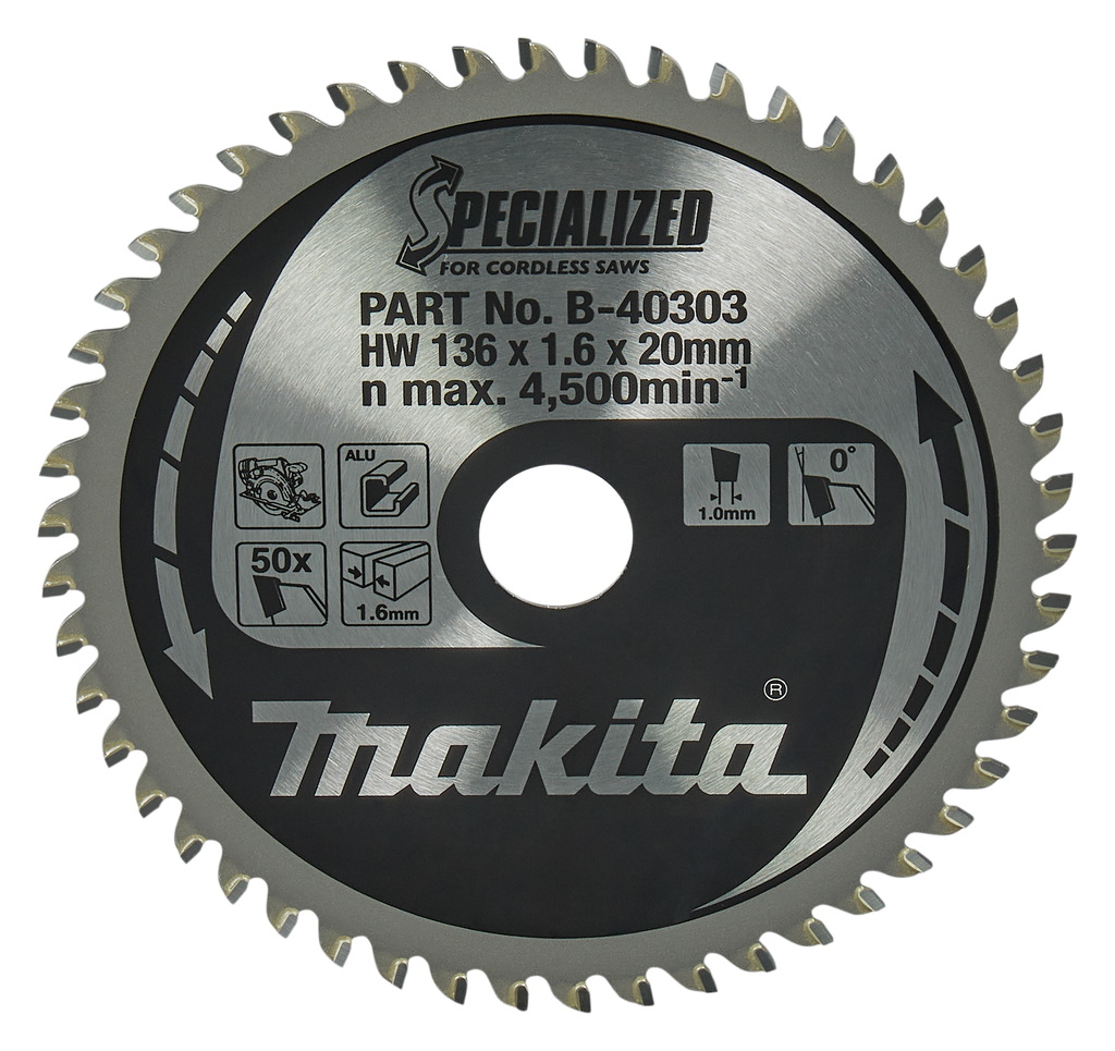 Makita B-40303 Cirkelzaagblad Aluminium | Mtools