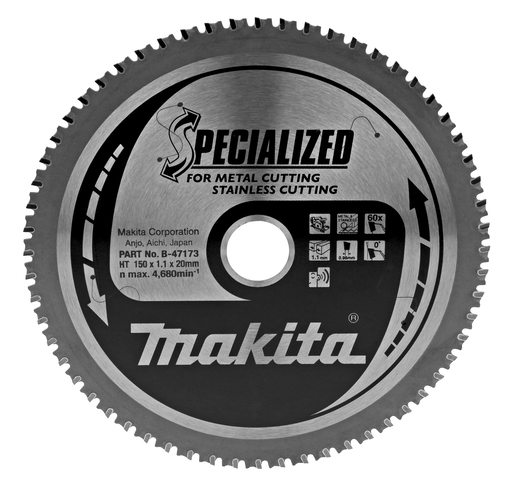 Makita B-47173 Cirkelzaagblad RVS/metaal/zacht staal | Mtools