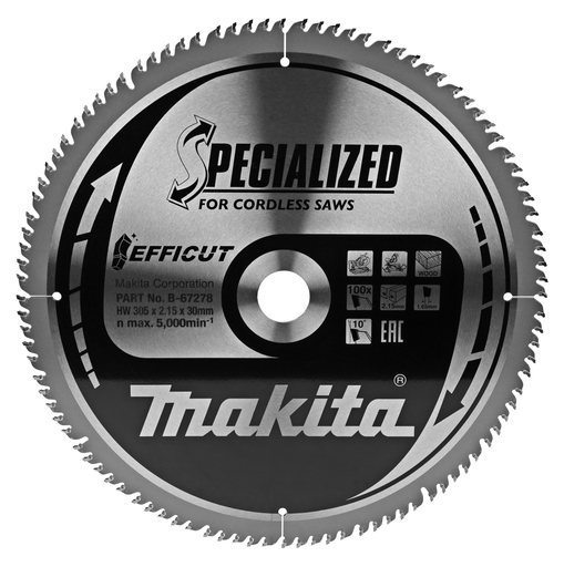 Makita B-67278 Afkortzaagblad Hout | Mtools