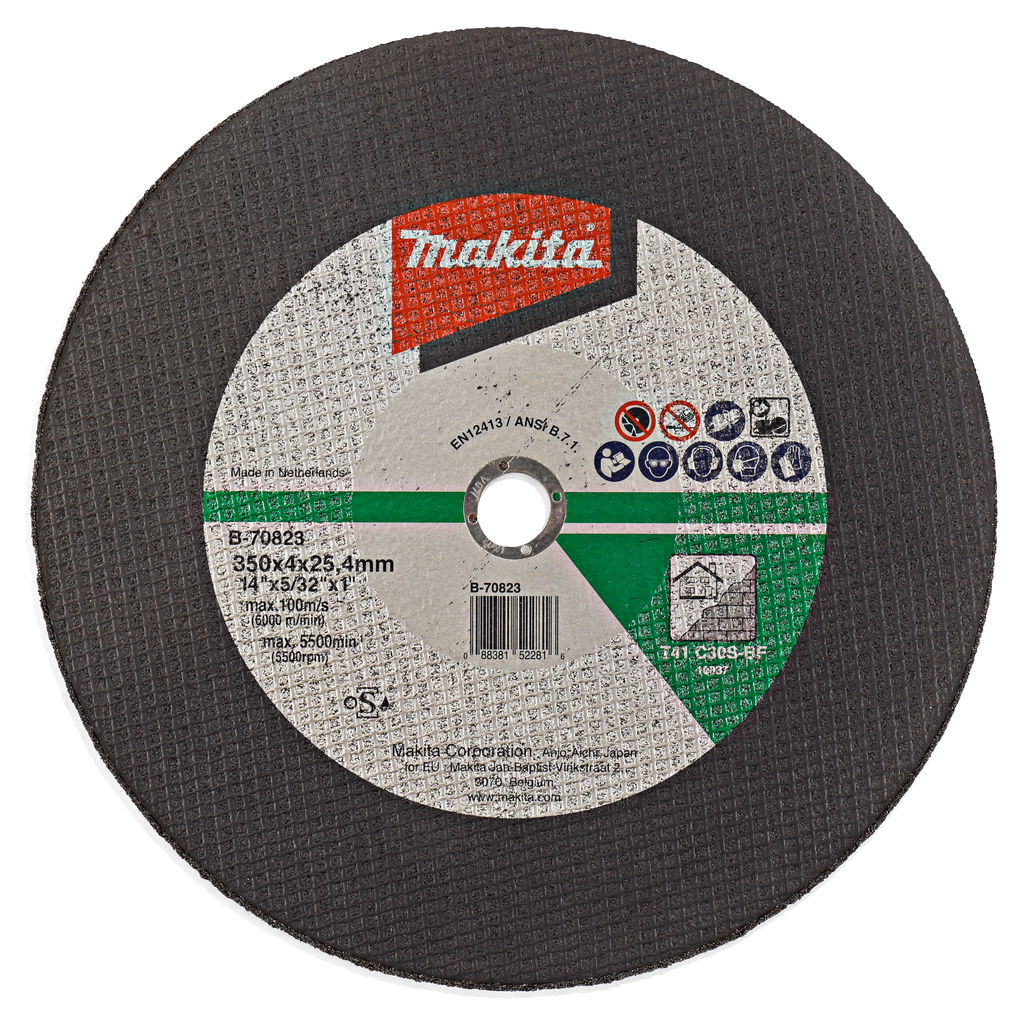 Makita B-70823 Doorslijpschijf 350x25,4x4,0mm steen | Mtools