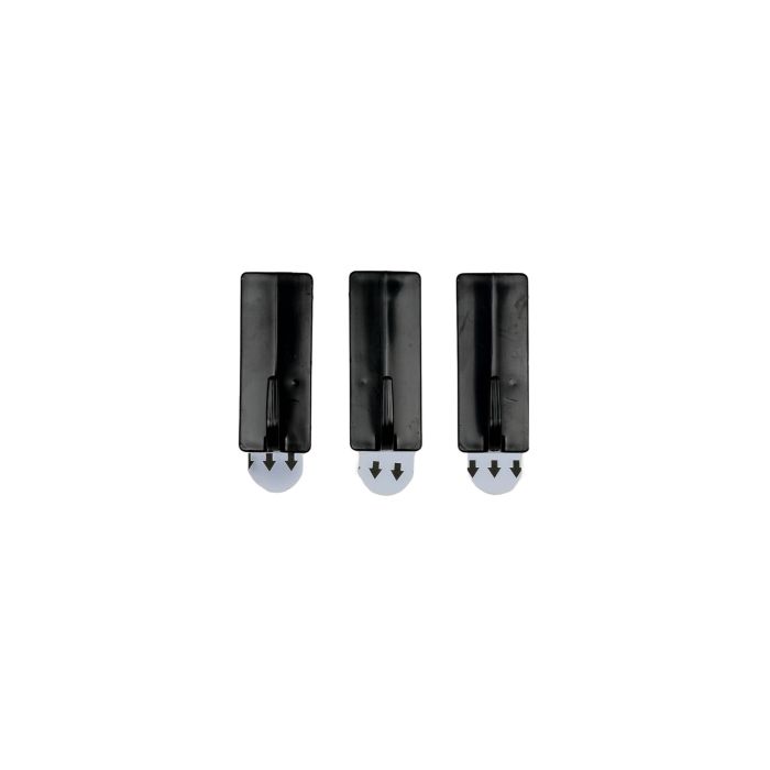 Benson Haak Zelfklevend en Verwijderbaar - 5 x 2 cm - Zwart - 3 stuks