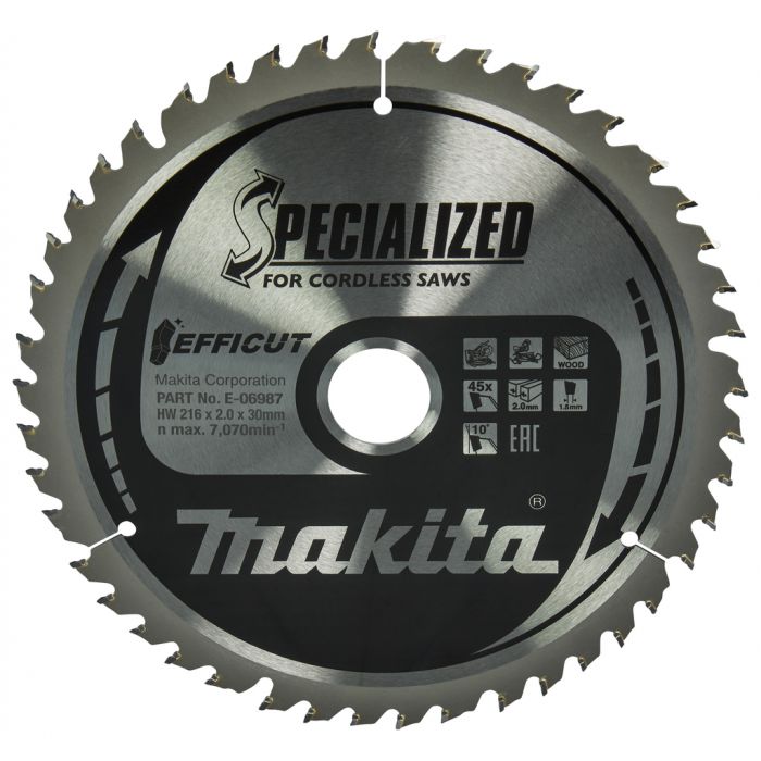 Makita E-06987 Afkortzaagblad Hout | Mtools