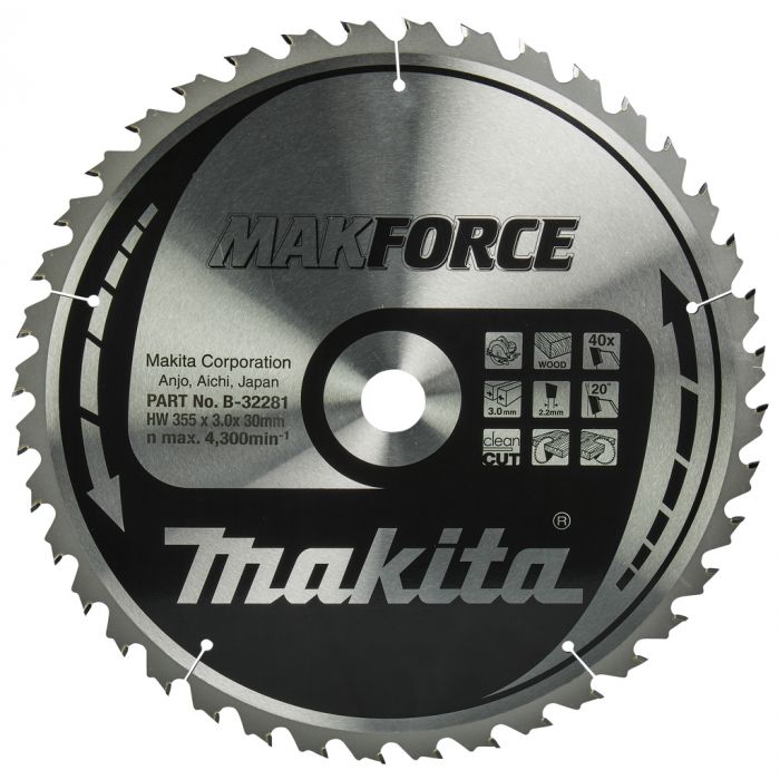 Makita B-32281 Cirkelzaagblad Hout | Mtools
