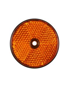 000489 Reflector rond oranje + gat 60 mm E4