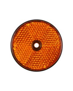 000489 Reflector rond oranje + gat 60 mm E4