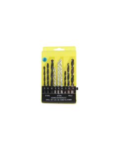 001809 Boorset 9 dlg hout en metaal en steen cassette