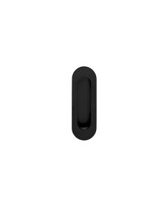 INTERSTEEL Schuifdeurkom ovaal 120x40mm blind zwart