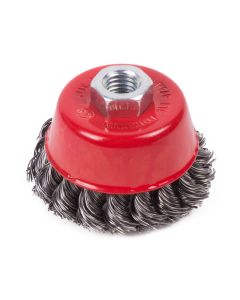 003397 Staalborstel voor haakseslijper getordeerd kom 75 mm