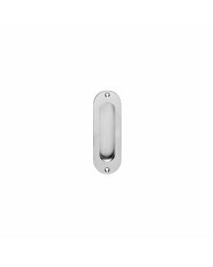 INTERSTEEL Schuifdeurkom ovaal 120x40mm met schroefgaten RVS