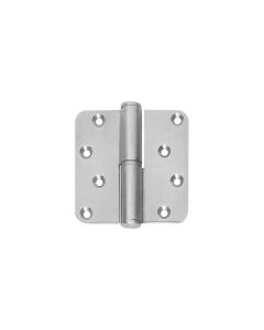 INTERSTEEL Kogelstift Paumelle DIN rechts afgerond 3,5"" x 3,5"" (89x89x3) RVS CE zonder schroeven