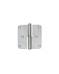 INTERSTEEL Paumelles DIN rechts afgerond 3,5""x3,5"" (89x89x2,5) RVS