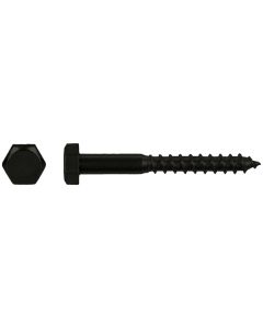 Houtdraadbout zwart DIN 571 Ø8x30 DCB per stuk