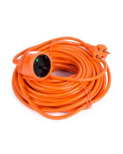 006472 Verlengsnoer 2X1.5 niet geaard 20 mtr oranje