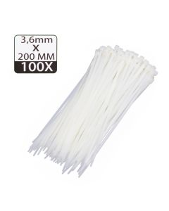 006663 Tie ribs 3.6 x 200 mm 100 dlg wit