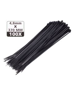 006666 Tie ribs 4.8 x 380 mm 100 dlg zwart