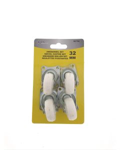 007795 Zwenkwiel set 32 mm wit 4 dlg