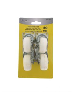 007797 Zwenkwiel set 40 mm wit 4 dlg