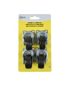 007798 Zwenkwiel set 40 mm zwart 4 dlg