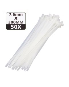 008271 Tie ribs loskoppelbaar 7.6 x 300 mm 50 dlg wit