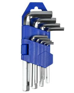 009644 Inbus sleutelset kort 9 dlg profi