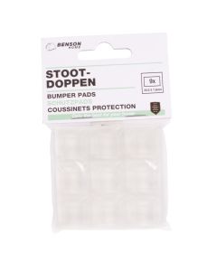 010195 Stootdoppen 9 dlg transparant 20.6 x 20.6 x 7.6 mm