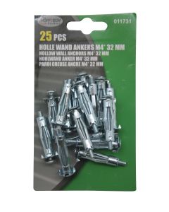 011731 Hollewand ankers M4 x 32 mm 25 dlg