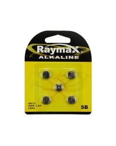 012012 Raymax batterij knoopcel 1.5V ag13/LR44 5 dlg alkaline
